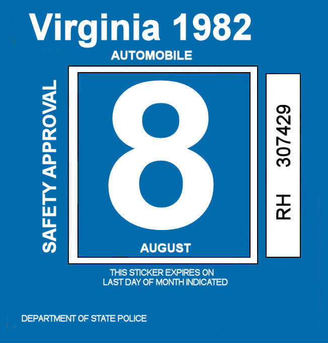 (image for) 1982 Virginia Inspection Sticker